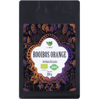 ECOBLIK Herbata Rooibos Orange (Liściasta) EKO 100g cena 26,00zł