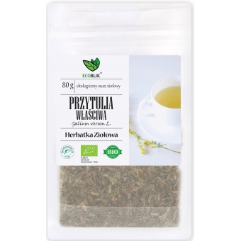 ECOBLIK Herbatka Ziołowa Przytulia EKO 80g cena 9,99zł