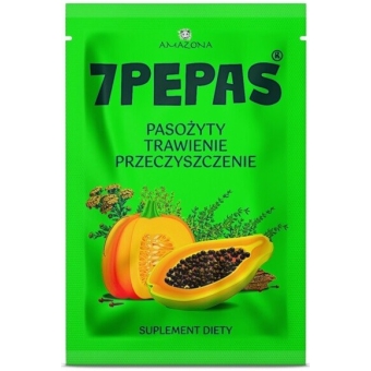 AMAZONA 7PEPAS Pasożyty Trawienie Przeczyszczenie 12g 1saszetka cena 15,90zł