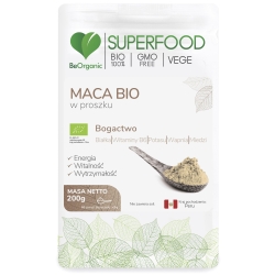 BeOrganic SuperFood Maca BIO w proszku 200g cena 18,99zł
