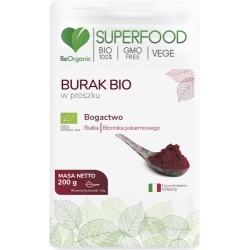 BeOrganic SuperFood Burak BIO w proszku 200g cena 25,99zł