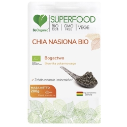 BeOrganic SuperFood Chia nasiona BIO w proszku 200g cena 13,99zł