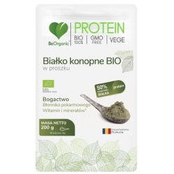 BeOrganic PROTEIN Białko konopne BIO w proszku 200g cena 21,99zł