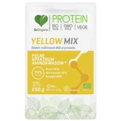 BeOrganic PROTEIN YELLOW MIX BIO w proszku 250g cena 29,99zł