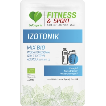 BeOrganic FITNESS & SPORT Izotonik BIO w proszku 100g cena 26,00zł