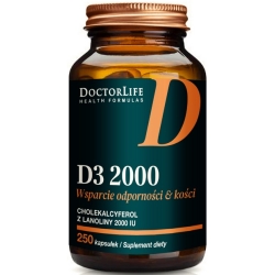 Doctor Life Witamina D3 2000IU 250kapsułek cena 50,50zł