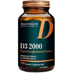Doctor Life Witamina D3 2000IU 120kapsułek cena 35,60zł