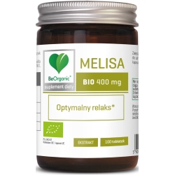 BeOrganic Melisa BIO 400mg 100tabletek cena 39,35zł