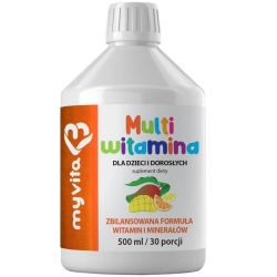 Myvita Multiwitamina Liquid (dzieci i dorośli) płyn 500ml cena 49,90zł