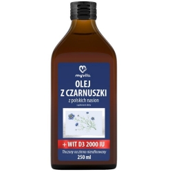 Myvita Olej z czarnuszki z polskich nasion + witamina D3 2000IU 250ml cena 59,90zł