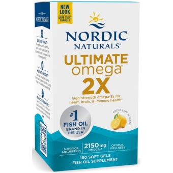 Nordic Naturals Ultimate Omega 2X 2150mg (Koncentrat omega-3 CYTRYNA) 180kapsułek cena 555,50zł