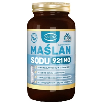 Maślan sodu 921mg 100kapsułek Asepta cena 49,00zł
