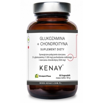 Kenay Glukozamina + Chondroityna 60kapsułek cena 33,90zł