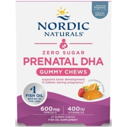 Nordic Naturals Prenatal DHA Gummy 600mg + 400IU D3 (Kwasy omega-3 + Witamina D3) 27sztuk cena 99,90zł