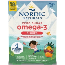 Nordic Naturals Nordic Omega-3 Fishies (Kwasy omega-3 + DHA + EPA WIELOOWOCOWY) 36sztuk cena 89,90zł