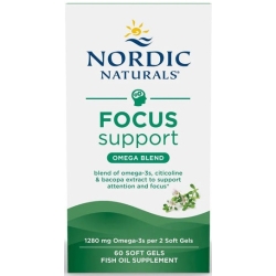 Nordic Naturals Focus Support 1280mg (Kwasy omega-3 + Cognizin + BaCognize CYTRYNA) 60kapsułek cena 194,90zł