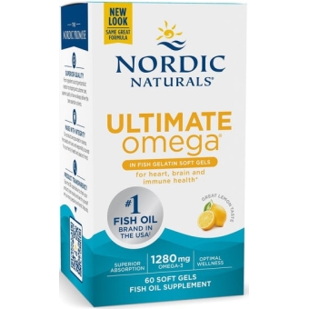 Nordic Naturals Ultimate Omega Fish 1280mg (Kwasy omega-3 CYTRYNA) 60kapsułek cena 119,90zł