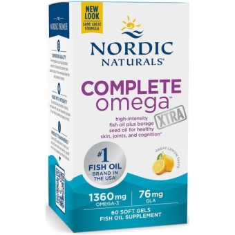 Nordic Naturals Complete Omega Xtra 1360mg + 76mg GLA (Kwasy omega-3 + GLA CYTRYNA) 60kapsułek cena 126,90zł