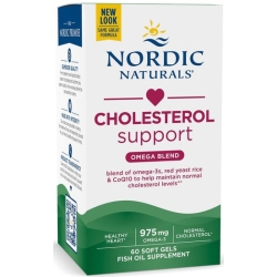 Nordic Naturals Cholesterol Support 975mg (Kwasy omega-3 + Koenzym Q10 CYTRYNA) 60kapsułek cena 128,50zł