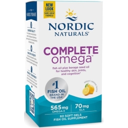 Nordic Naturals Complete Omega 565mg + 70mg GLA (Kwasy omega-3-6-9 + GLA CYTRYNA) 60kapsułek cena 76,90zł