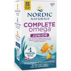 Nordic Naturals Complete Omega Junior 283mg + 35mg GLA (Kwasy omega-3-6-9 + GLA CYTRYNA) 90kapsułek cena 79,90zł
