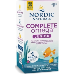 Nordic Naturals Complete Omega Junior 283mg + 35mg GLA (Kwasy omega-3-6-9 + GLA CYTRYNA) 180kapsułek cena 134,90zł
