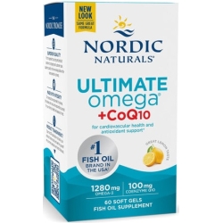 Nordic Naturals Ultimate Omega 1280mg +  100mg CoQ10 (Kwasy omega-3 + Q10 CYTRYNA) 60kapsułek cena 154,90zł