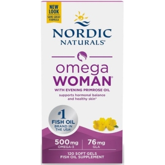 Nordic Naturals Omega Woman 500mg + 76mg GLA (Kwasy omega-3 + GLA) 120kapsułek cena 143,90zł