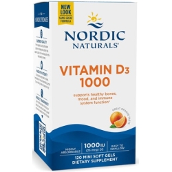 Nordic Naturals Vitamin D3 1000IU (Witamina D3 POMARAŃCZA) 120kapsułek cena 69,90zł