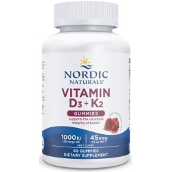 Nordic Naturals Vitamin D3 1000IU + 45mcg K2 MK-7 (Witamina D3 + K2 MK-7 GRANAT) 60sztuk cena 91,49zł