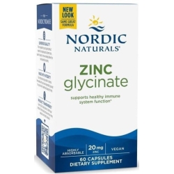 Nordic Naturals Zinc Glycinate 20mg (Cynk) 60kapsułek cena 58,90zł