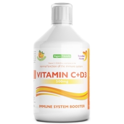 Swedish Vitamin C + D3 500mg (Witamina C + D3 & Cynk) 500ml cena 39,90zł