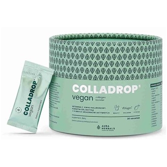 Aura Herbals Colladrop® Vegan Collagen booster Vollagen® 2000mg 30saszetek cena 98,99zł