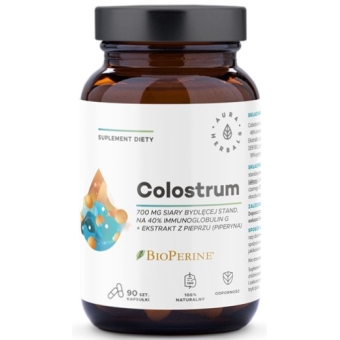 Aura Herbals Colostrum 700mg + BioPerine® 90kapsułek cena 60,50zł