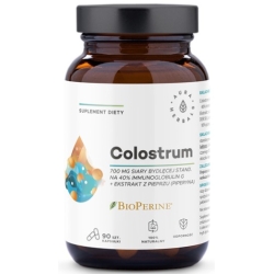 Aura Herbals Colostrum 700mg + BioPerine® 90kapsułek cena 60,50zł