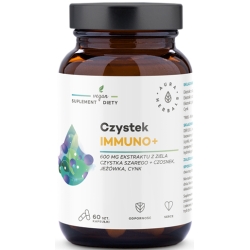 Aura Herbals Czystek Immuno+ 600mg 60kapsułek cena 30,50zł
