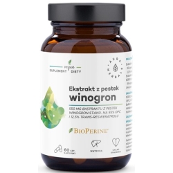 Aura Herbals Ekstrakt z pestek winogron 550mg 95% OPC 60kapsułek cena 43,50zł