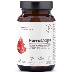 Aura Herbals FerraCaps żelazo 30mg 60kapsułek cena 30,50zł