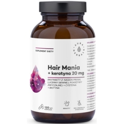 Aura Herbals Hair Mania + Keratyna 20 mg 120kapsułek cena 52,50zł