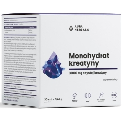 Aura Herbals Kreatyna monohydrat 3000mg 30saszetek cena 26,50zł