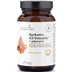 Aura Herbals Kurkuma 500mg C3 Complex® + Piperyna 60kapsułek cena 42,97zł