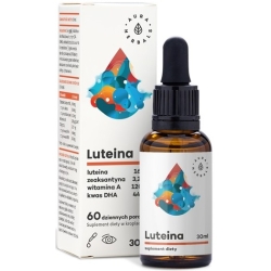 Aura Herbals Luteina + Witamina A + DHA + Zeaksantyna krople 30ml cena 31,90zł