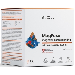 Aura Herbals MagFuse: Magnez + Ashwagandha 30saszetek cena 30,50zł