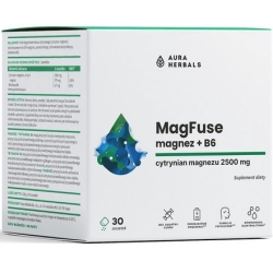 Aura Herbals MagFuse: Magnez + Witamina B6 30saszetek cena 25,90zł