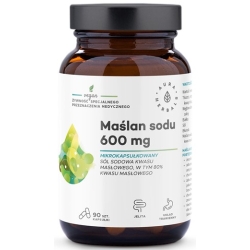 Aura Herbals Maślan sodu mikrokapsułkowany 600mg 90kapsułek cena 36,50zł