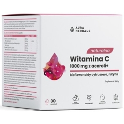 Aura Herbals Naturalna Witamina C 1000 mg z aceroli 30saszetek cena 34,50zł