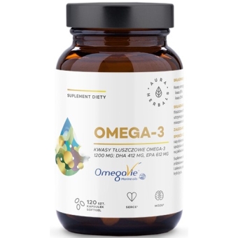 Aura Herbals Omega-3 1200mg 120kapsułek cena 60,50zł