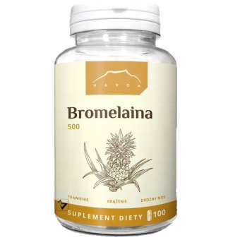 Nanga Bromelaina 500 mg 100kapsułek cena 36,85zł