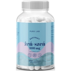 Pure Lab Ekstrakt z żeń-szenia 300mg 240kapsułek cena 51,69zł