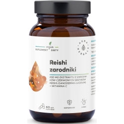 Aura Herbals Reishi zarodniki 800mg + Witamina C 60kapsułek cena 26,50zł